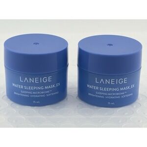 2x Laneige Water Sleeping Mask 15ml / .5 oz Travel Size New